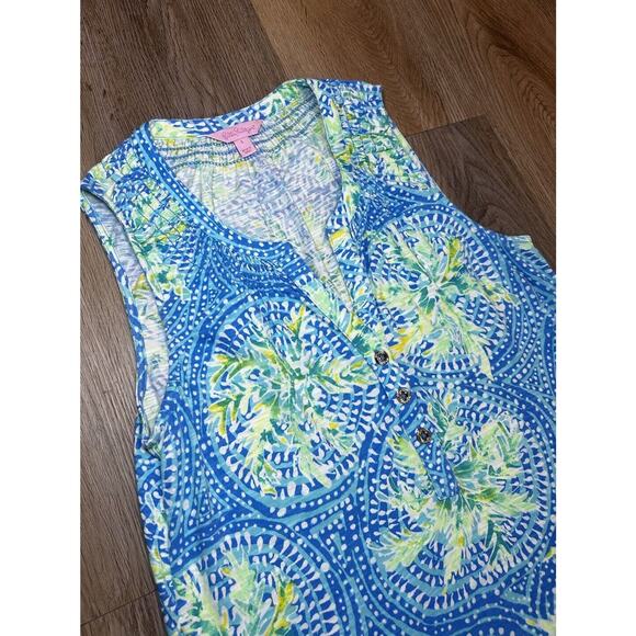 Lilly Pulitzer Sleeveless Essie Dress V Neck Cotton Modal Size Small #20918 EUC - Picture 3 of 7